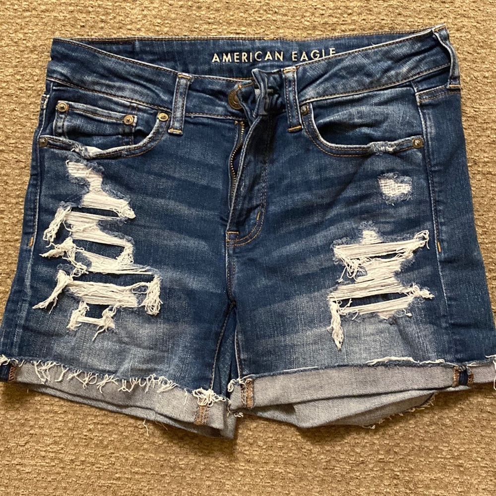 American Eagle ripped jean shorts